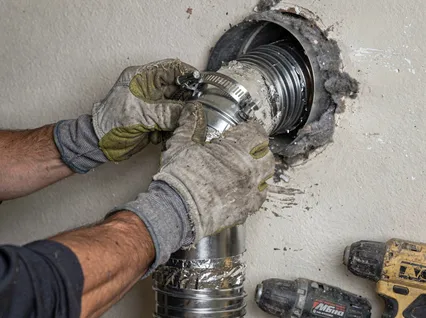 Dryer Vent Hose Installation in Orange