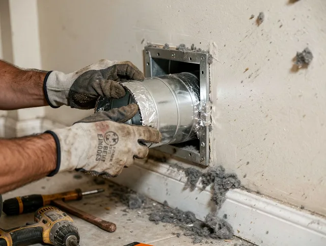 Professional dryer vent repair and installation by Orange Dryer Vent Cleaning in Orange