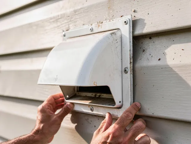 Orange Dryer Vent Cleaning technician delivering thorough residential dryer vent cleaning service in Orange